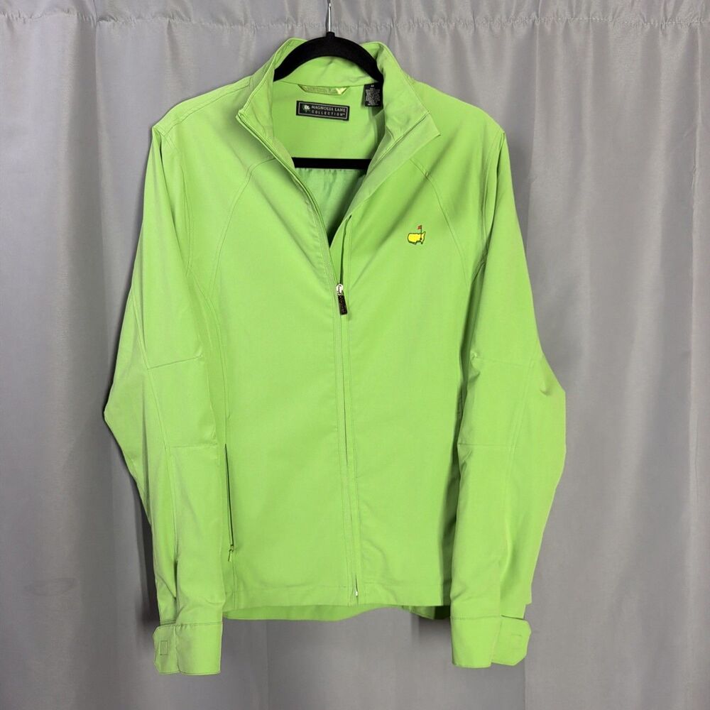 Magnolia Lane Masters Golf Jacket Women M Green Full Zip with front pockets